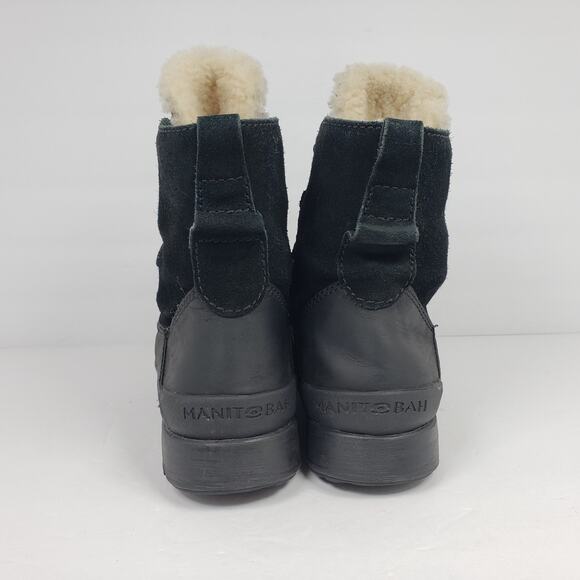 Manitobah Mukluks Mesa Mens Size 8 Black Suede Fur Inside Winter Snow Boots main image 10